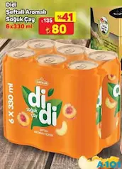 DİDİ ŞEFTALİ AROMALI SOĞUK ÇAY 6X330 ML fiyat ve kampanya bilgisi